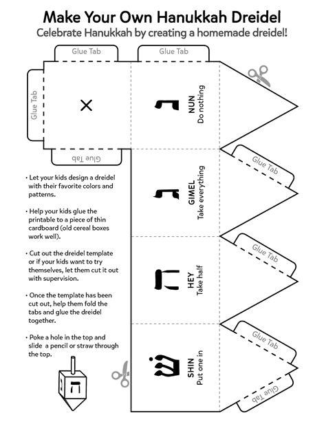 Dreidel Game Templates