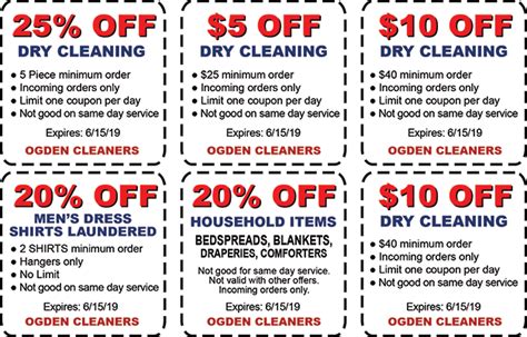 Description of Dry Cleaning Discounts