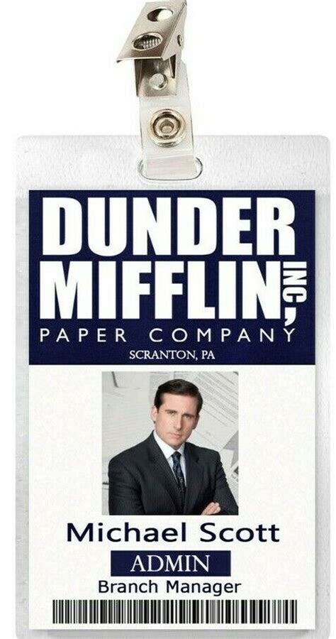 Dunder Mifflin Name Tag Design