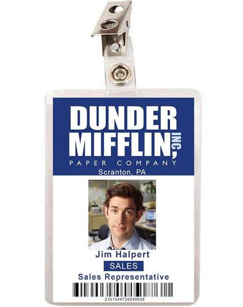 Dunder Mifflin Name Tag Design Example