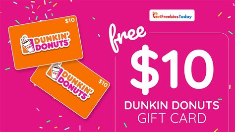 Dunkin' Gift Card Menu