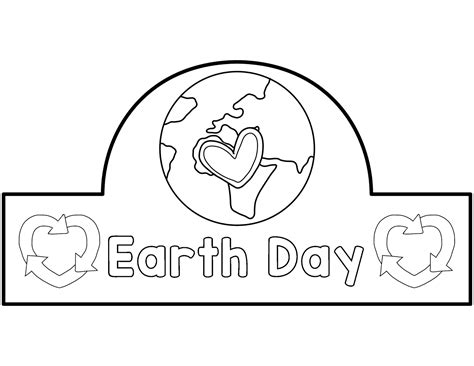 Earth Day Crown Printable Template