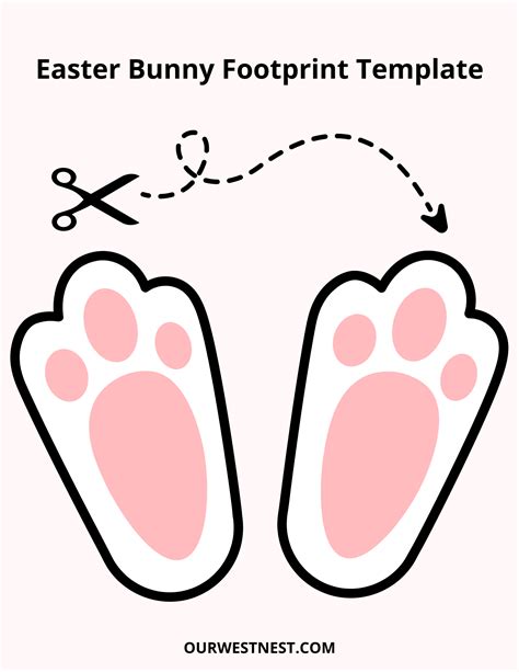 Easter Bunny Footprints Printable Ideas for Teachers