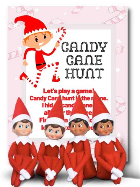 Elf Shelf Candy Cane Hunt Printable Image 3