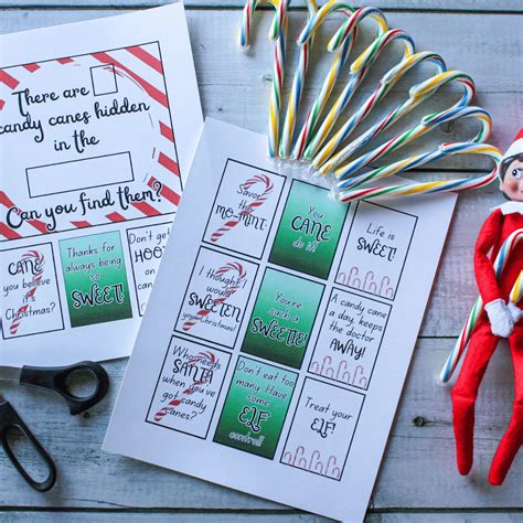 Elf Shelf Candy Cane Hunt Printable Image 8