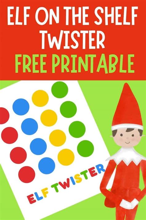 Elf Twister Printable Fun Gameplay