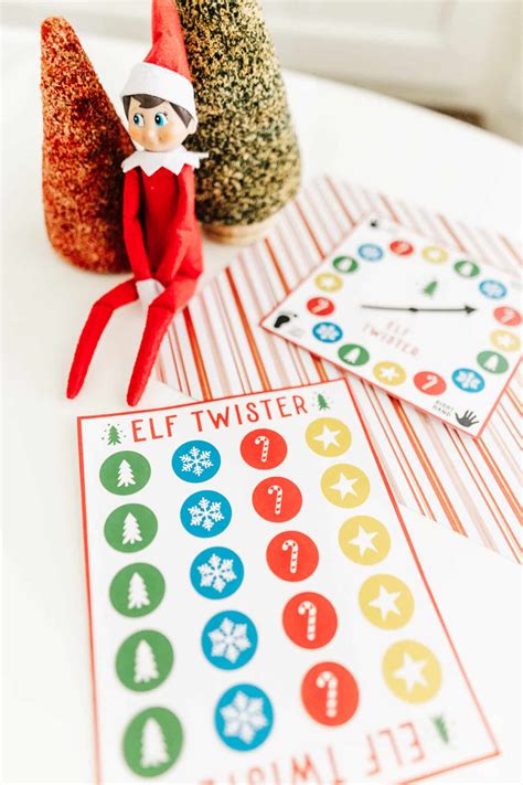 Elf Twister Printable Fun for Kids