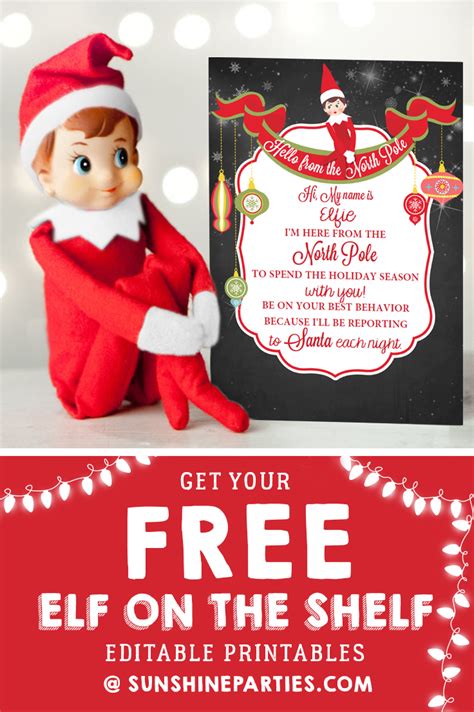 Elf on the Shelf Printable