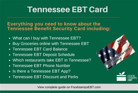 Eligibility For Tennessee Ebt Card