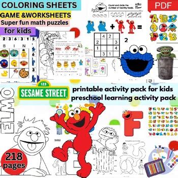 Elmo activity worksheets for learning