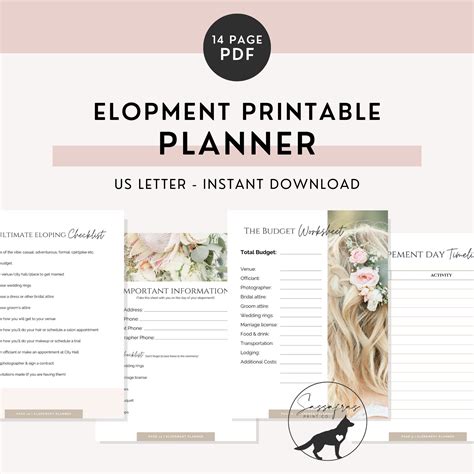 Elopement Planning Template