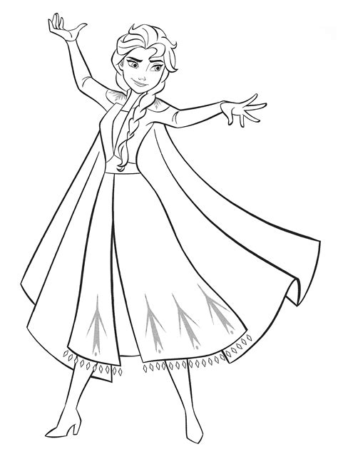 Elsa Frozen Coloring Pages