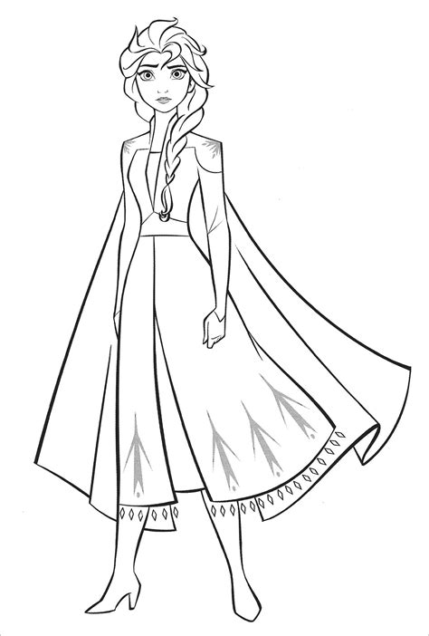 Elsa Frozen Coloring Pages