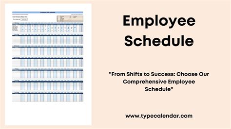 Employee Schedule Template Word