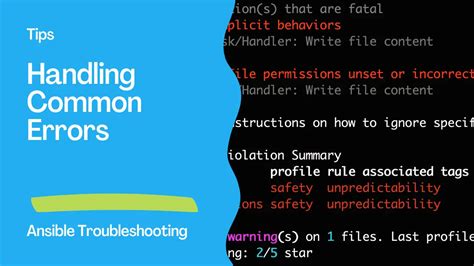 Error Handling and Troubleshooting