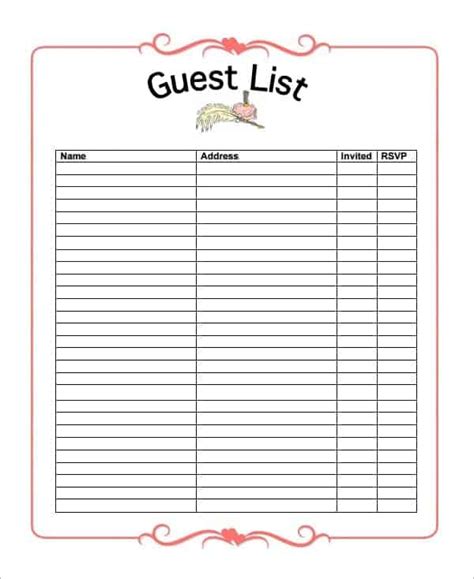 Description of Event Guest List Software