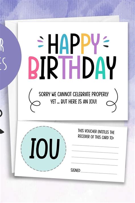 Examples of IOU Gift Templates