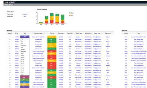 Excel Issue Tracker