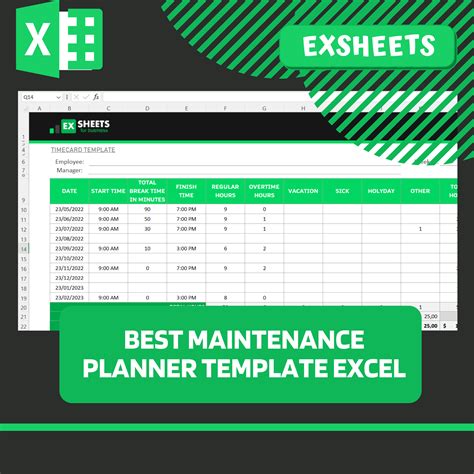 Description of Excel Maintenance Template