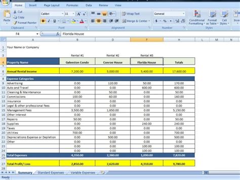 Excel Templates for Large Business