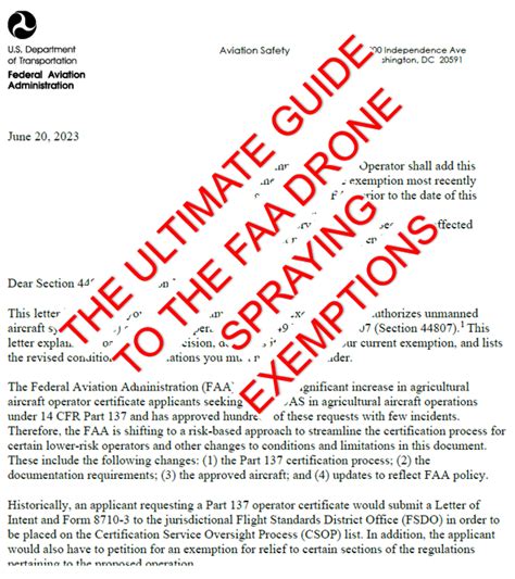 FAA Exemption Process