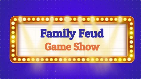 Family Feud Game Show Templates