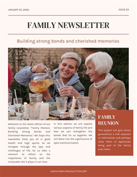 Family Reunion Newsletters