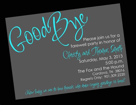 Farewell Invitation Template