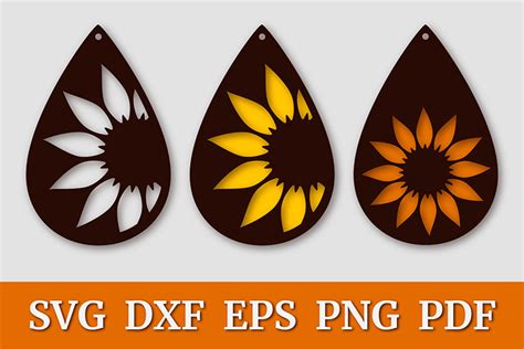 Faux Leather Earring Template Design Floral Patterns