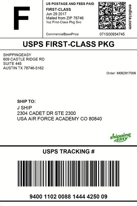 FedEx Shipping Label Template