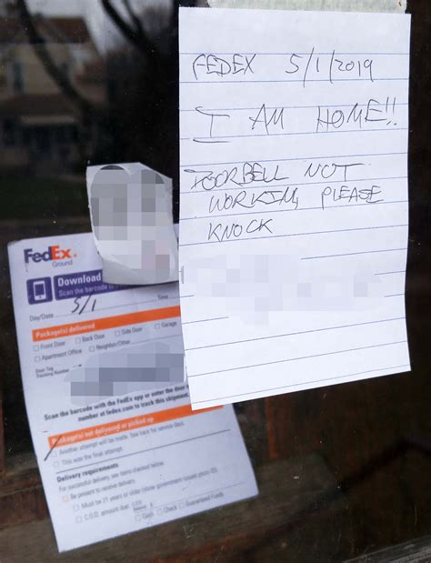 FedEx Door Tag Example