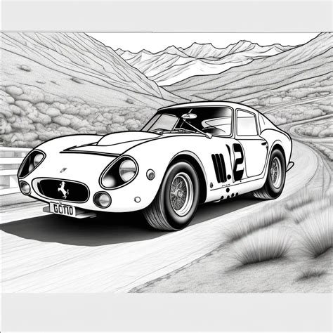 Ferrari 250 GTO Coloring Page