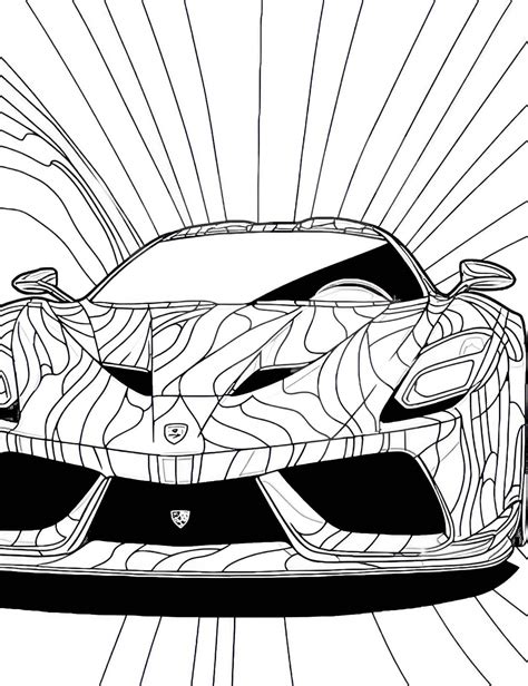 Ferrari Adult Coloring Pages