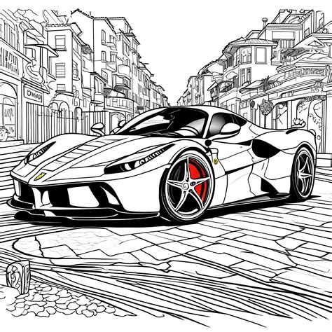 Ferrari Coloring Pages for Kids