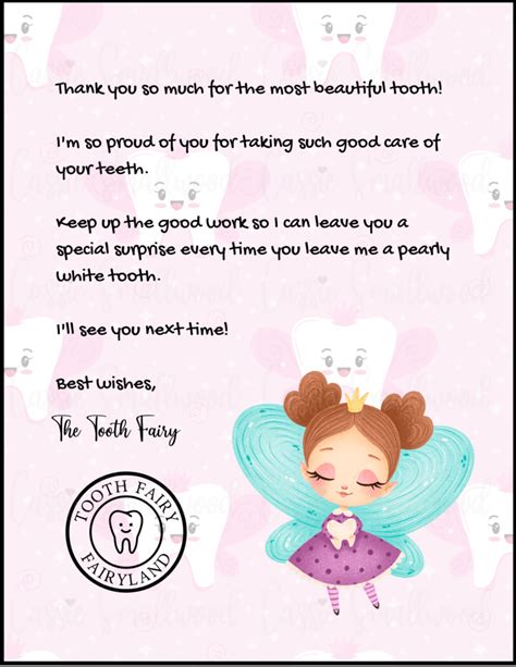 Final Thoughts on Tooth Fairy Letters Image