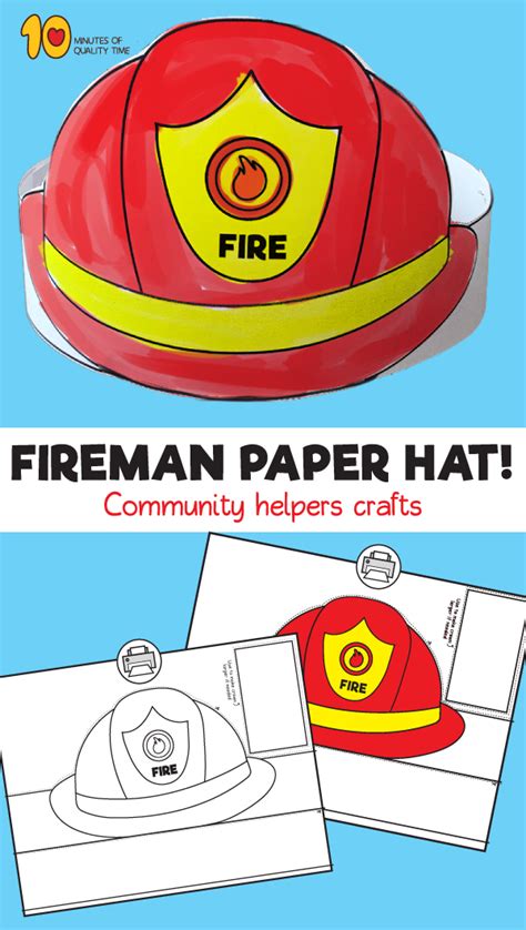 Firefighter Hat Printables for Educational Purposes