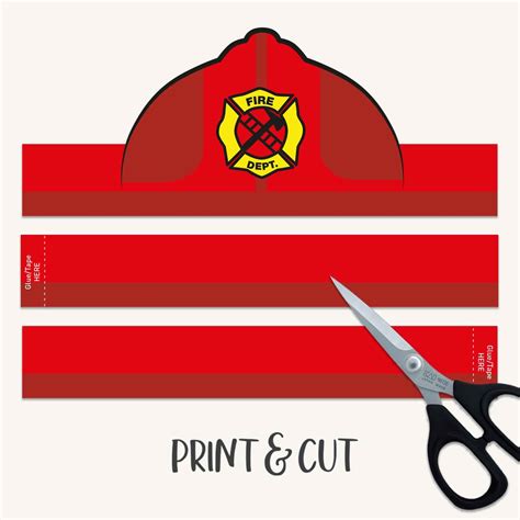 Firefighter Hat Template Printable