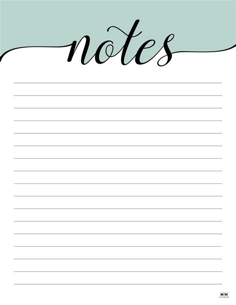 Five Free Note Templates