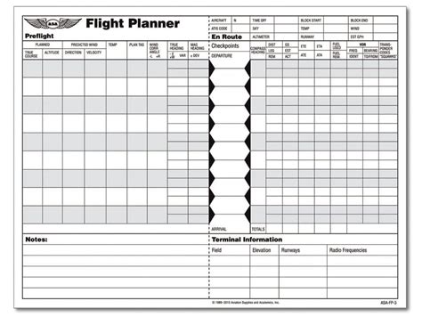 Flight Planning Template