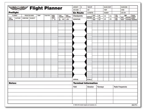 Flight Planning Template