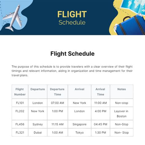 Flight Scheduling Template