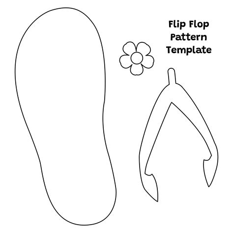 Flip Flop Embellishment Templates