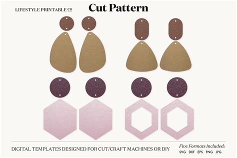 Floral Earring Template