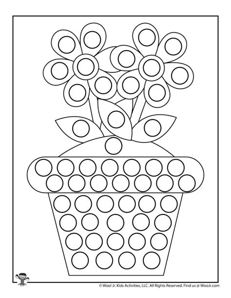 Flower Dot Art Printables Free Designs