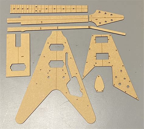 Flying V Guitar Template Image