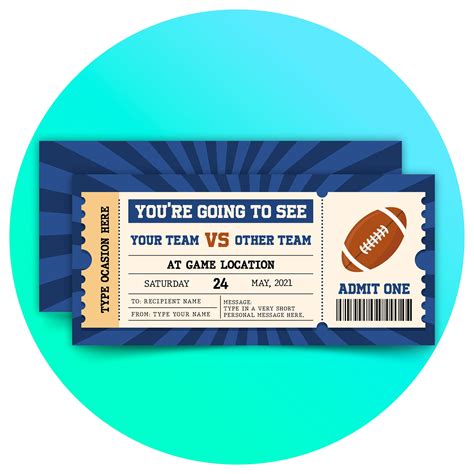 Football Ticket Template 4