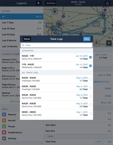 Foreflight Logbook Integration