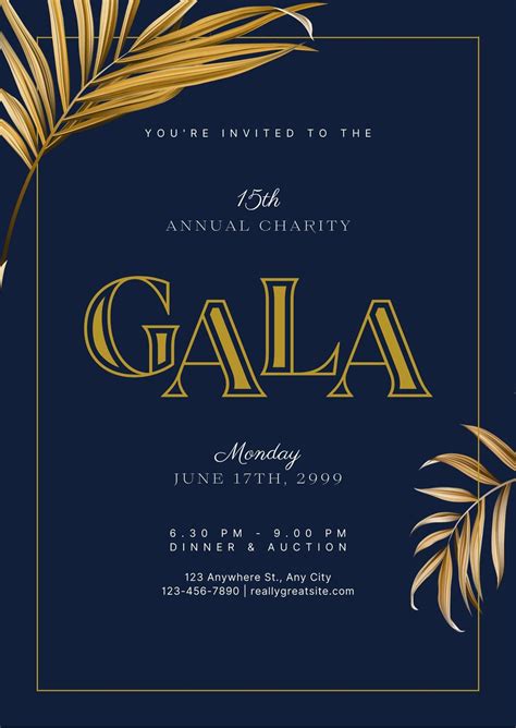 Formal Gala Invitation Design