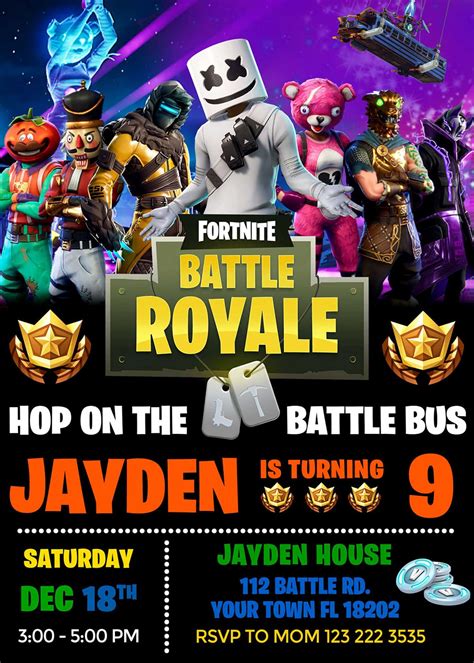 Fortnite Invite Template 2