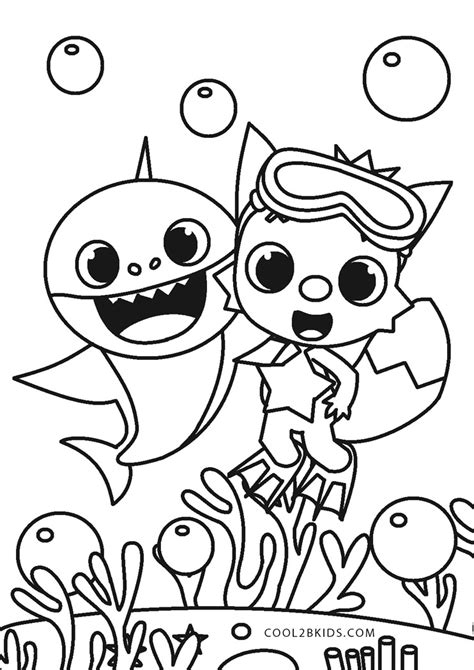 Free Baby Shark coloring pages